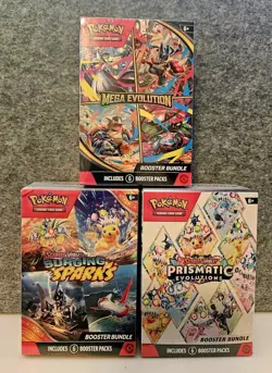 Pokemon TCG Prismatic Evolutions/Surging Sparks/Mega Evolution Booster Bundles - Image 1