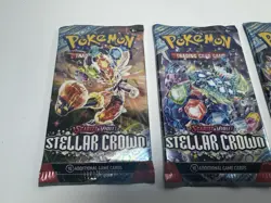 Pokemon TCG Stellar Crown Booster Packs SEALED 3 Packs LOT of 3 - Image 2