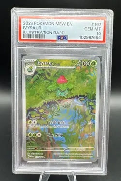 Ivysaur 167/165 Pokemon Sv: Scarlet & Violet 151 PSA 10 GEM MT Illustration Rare - Image 1