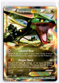 2012 TCG Pokemon #85 Rayquaza ex 85/124 Holo Dragons Exalted - Image 1