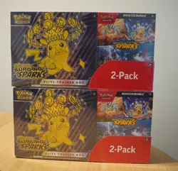 NEW Pokemon Surging Sparks Elite Trainer Box ETB + Booster Bundle Costco 2-Pack - Image 1