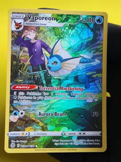 Vaporeon TG02/TG30 Brilliant Stars Trainer Gallery Ultra Rare NM Pokemon - Image 1