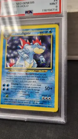 2000 FERALIGATR HOLO RARE NEO GENESIS POKEMON TCG PSA 9 MINT #4/111 - Image 3
