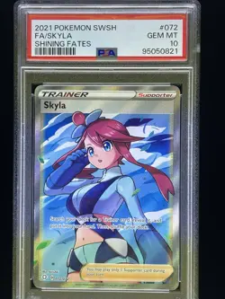 Skyla PSA 10 GEM MINT - Full Art 072/072 Pokemon 2021 Shining Fates SWSH - Image 1