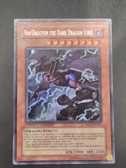 YUGIOH VAN'DALGYON THE DARK DRAGON LORD SECRET RARE EXCELLENT YR01-EN001 - Image 1
