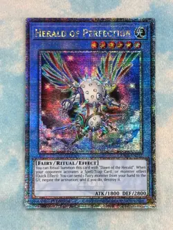 YUGIOH HERALD OF PERFECTION QUARTER CENTURY SECRET RARE NM RA03-EN237 - Image 1