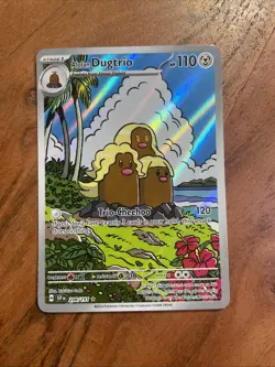 Alolan Dugtrio 208/191 Illustration Rare Surging Sparks Pokemon Card NM - Image 1