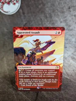 MTG - Aggravated Assault #0039, Wilds of Eldraine, WOT , Non-Foil, NM, Rare - Image 1