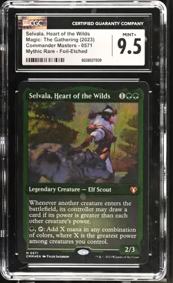 SELVALA, HEART OF THE WILDS Commander Masters Foil Etched CGC 9.5 MTG [Nos] - Image 1