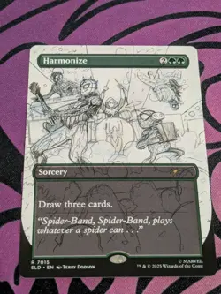 Harmonize #7015 Rare Sketch Version Spider-Man Secret Lair MTG - Image 1