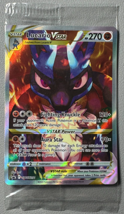Pokemon Crown Zenith Lucario Vstar SWSH291 ETB Promo Sealed Black Star - Image 1