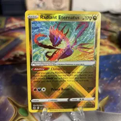 Radiant Eternatus 105/159 - Pokemon TCG SWSH Crown Zenith - NM Radiant Rare HOLO - Image 1