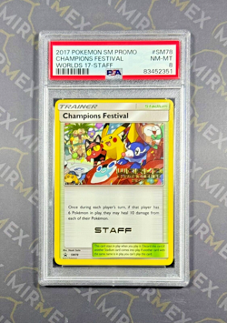 Pokemon PSA 8 Champions Festival STAFF #SM78 WorldS 17 2017 EN - Image 2
