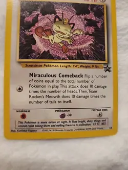 Team Rocket's Meowth - Black Star - 2000 - Pokemon - Promo - Image 4