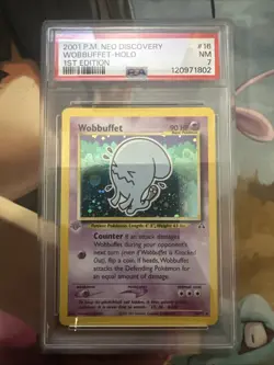 2001 Neo Discovery Pokemon Wobbuffet 1st Edition 16/75 - Image 1