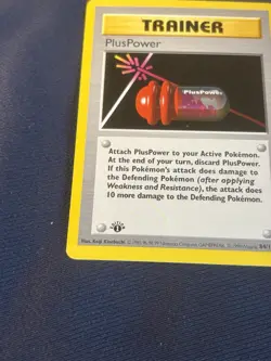 1999 Pokemon Plus Power - 84/102 1st Edition Shadowless Base Set - lp- - Image 3