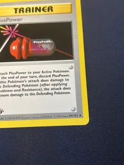 1999 Pokemon Plus Power - 84/102 1st Edition Shadowless Base Set - lp- - Image 4
