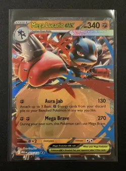Pokemon TCG Mega Lucario Ex 077/132 Mega Evolution M/NM - Free Shipping - Image 1