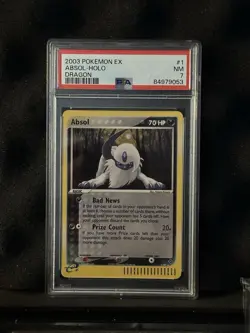 2003 POKEMON EX DRAGON 1 ABSOL-HOLO PSA 7 - Image 1