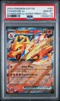 2024 POKEMON SVP EN-SV BLACK STAR PROMO #161 CHARIZARD EX PSA 10 - Image 1