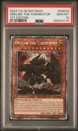 2024 YU-GI-OH! RA03-QUARTER CENTURY BONANZA 1ST ED OBELISK THE TORMENTOR PSA 10 - Image 1