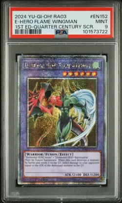 2024 YU-GI-OH! RA03-QUARTER CENTURY BONANZA ELEMENTAL HERO FLAME WINGMAN PSA 9 - Image 1