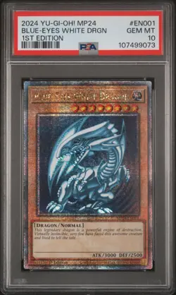 2024 YU-GI-OH! MP24-25TH ANV TIN: DUELING MIRRORS BLUE-EYES WHITE DRAGON PSA 10 - Image 1