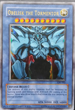 Obelisk the Tormentor GBI-002 Ultra Rare Gameboy Promo -Yu-Gi-Oh TCG Card - Image 1