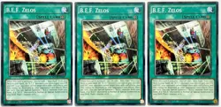 3 x MACR-EN062 B.E.F. Zelos - Common 1st Edition Near Mint YuGiOh Cards - Image 1