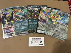 5 Pokemon Pokemon Jumbo V Ex Promo Card TCG Zacian Darkrai Roaring Moon - Image 1