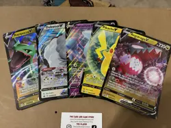 5 Pokemon Pokemon Jumbo V EX Promo Card TCG Regidrago Pikachu Rayquaza Dubwool - Image 1