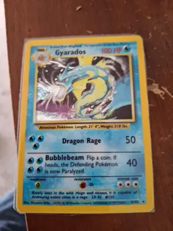 Pokemon TCG Gyarados Holo Rare Card 006/102 Base Set 1999 Unlimited - Image 1