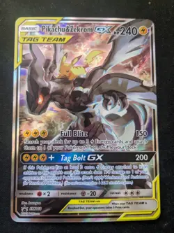 Pikachu & Zekrom GX SM168 Holo Card Promo Rarity NM - Image 1