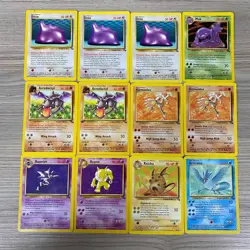 12 POKEMON FOSSIL RARE CARDS TCG DITTO RAICHU HYPNO HAUNTER MUK ARTICUNO - Image 1