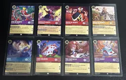 Disney Lorcana Alice in Wonderland 8 Card Lot Alice/King & Queen of Hearts - Image 1