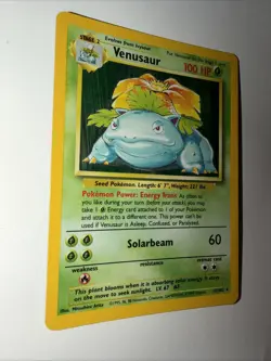 Pokemon TCG Venusaur Base Set Holo Unlimited Rare Card 15/102 1999 - Image 3