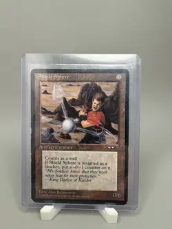 Shield Sphere Alliances Vintage Magic the Gathering, Moderate-Heavy play - Image 1