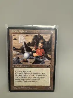 Shield Sphere Alliances Vintage Magic the Gathering, Moderate-Heavy play - Image 2