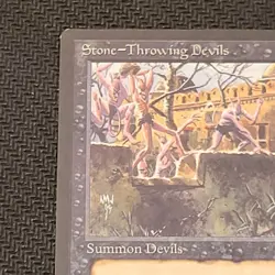 MTG Stone-Throwing "Devils" Magic the Gathering TCG Arabian Nights Dark LP - Image 2