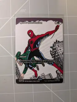 MTG Heroic Intervention 0034 (Borderless) NON FOIL Spider Man MYTHIC - Image 1