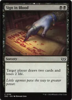 Sign in Blood C Commander: Duskmourn: House of Horror 156 LP-NM - Image 1