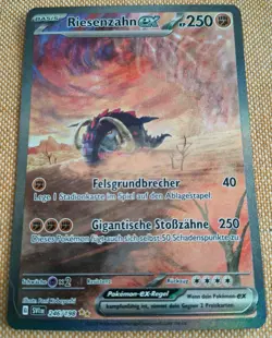 Riesenzahn EX TCG Pokemon Karte 246/198 SIR, DE, NM, Karmesin und Purpur - Image 1