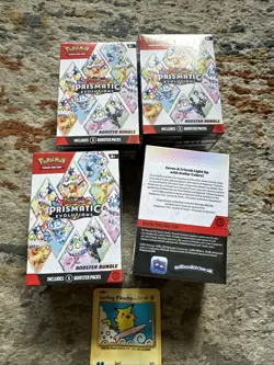 Pokemon TCG: Prismatic Evolutions - Booster Bundle Lot of 4 Sealed IN HAND READY - Image 4