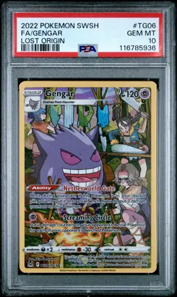 2022 POKEMON SWORD & SHIELD LOST ORIGIN #TG06 FULL ART/GENGAR PSA 10 - Image 1