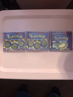 Pokemon Battling Coin Game Lot of 3 Sets Hasbro 1999 Original Cases - Vintage - Image 1