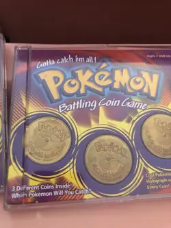 Pokemon Battling Coin Game Lot of 3 Sets Hasbro 1999 Original Cases - Vintage - Image 3