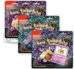 Pokemon TCG Paldean Fates Tech Sticker Collection Display - 12 Blisters 36 Packs - Image 2