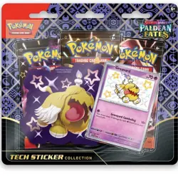 Pokemon TCG Paldean Fates Tech Sticker Collection Display - 12 Blisters 36 Packs - Image 3
