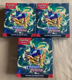 LOT OF 3 - Pokemon Crown Zenith Booster Bundle - (18) Packs New Factory Sealed ✅ 820650858963 - Image 1