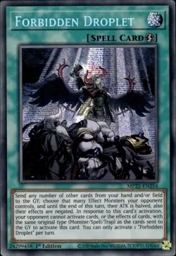 Forbidden Droplet - Prismatic Secret Rare 1st Edition MP22-EN254 - LP - YuGiOh - Image 1